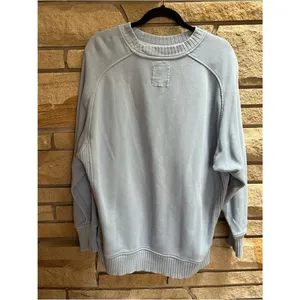 Aerie Down to the Earth oversized relaxed fit sweatshirt Light Blue Small thumbnail 4