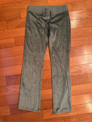 Aerie Dreamy Velour Pants XS Sage Green thumbnail 2
