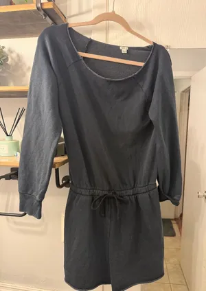 aerie Black Long-Sleeve Drawstring Waist Jumpsuit thumbnail 1