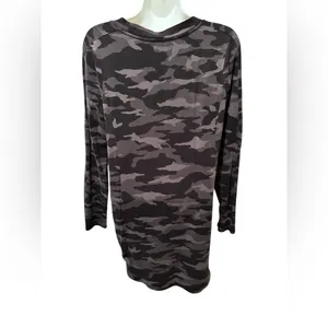 Athlete Dresses Athleta Camo Balance Dress Sz S Black Luxe Long Sleeve Pockets thumbnail 7