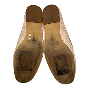 Vince Camuto Perenna Croc Embossed Nude Leather Loafers Size 8.5 thumbnail 7