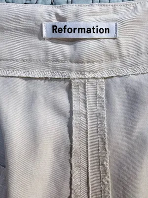 💥Reformation Mason Pleated Pants Ivory Tencel High Rise Wide Leg Sz 18🧡 thumbnail 10