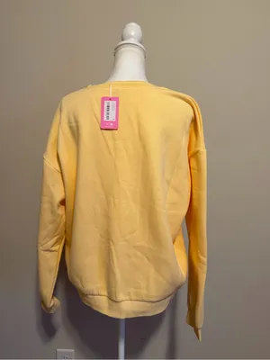 NWT Edikted oversized logo Crewneck sweatshirt size small thumbnail 5