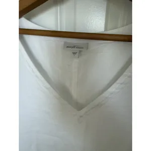 J. Jill Elements Linen White Elliptical High Low Sleeveless Large Dress thumbnail 2
