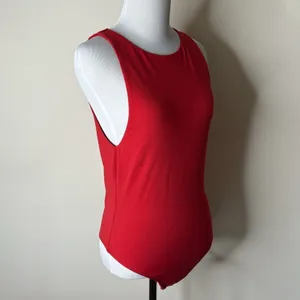Babaton Aritzia Red Halter Neck Contour Bodysuit thumbnail 3