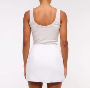 Abercrombie Linen Blend Curve Love Scarlett Mini Skirt thumbnail 3