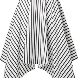 Adam Lippes Stripe Asymmetrical A-line Handkerchief Hem Midi Black Skirt sz 6 thumbnail 3