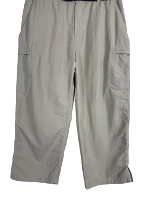 The North Face Women’s Hiking Cargo Capri Beige Nylon Trail Outdoor Pants L thumbnail 7