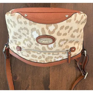 Born b.o.c.‎ Crossbody Bag Leopard Print Adjustable Strap Cheetah Purse Neutral thumbnail 1