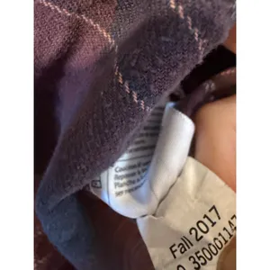 Carhartt Flannel Shirt Womens XL Maroon Navy Blue Plaid Button Down Long Sleeve thumbnail 7