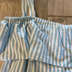 J.Crew Blue and White Striped Off the Shoulder Top Size S thumbnail 4
