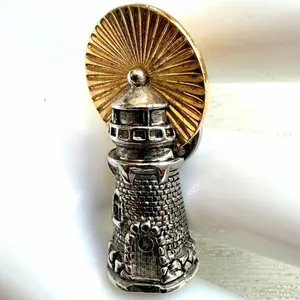 Avon Lighthouse Lapel Pin Silver thumbnail 2