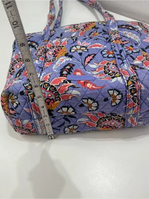 Vera Bradley Mural Garden Zip Tote Bag Purple Organizer Boho Fairycore 10'' thumbnail 6