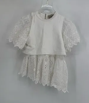 SEA New York white lace asymmetric blouse size extra small thumbnail 1