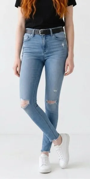 7 FOR ALL MANKIND Distressed Skinny Jeans thumbnail 1