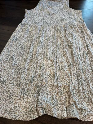 Old Navy Tan Leopard Print Dress Size Medium - C8-099 thumbnail 7