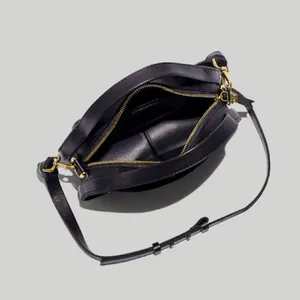 Madewell Sydney Black Leather Zip Top Small Crossbody Bag Convertible thumbnail 4
