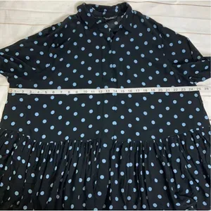 Zara Woman Oversized Drop Waist Polka Dot Tunic Size Medium thumbnail 7