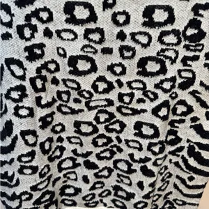 Black & White‎ Leopard Print Intermix Sweater Sz Small thumbnail 3