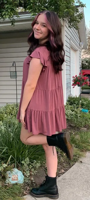 Tiered Dress Pink Size XS thumbnail 1