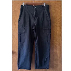 Hollister Sz L Ultra High Rise Cropped Wide Cargo Jean Streetwear Casual Utility thumbnail 5