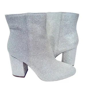 Madden‎ Girl Riving GF Ankle Boots Women 8.5 Silver Metallic Y2K Holiday Glam thumbnail 4