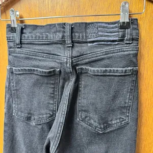 Revice Farrah High Rise Straight Leg Waistband Hem Denim Jeans Midnight Black 26 thumbnail 9