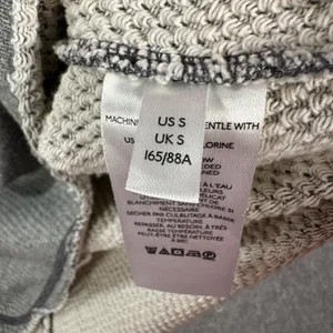 Pilcro Funnel Neck Cut Off Pullover Womens Small Gray Terry Boxy Casual Lounge thumbnail 8