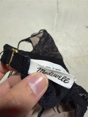 Madewell Black Lace Bralette medium thumbnail 4