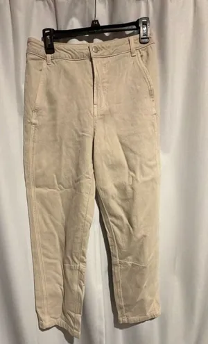 78&Sunny Pants Size 6 Beige Cotton Twill Trousers thumbnail 1