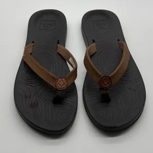Reef Zen Love Womens Flip Flop Sandals Brown Black Size 8 Comfort Beach Thong thumbnail 4
