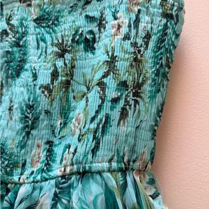 Miss Avenue Floral Print Tiered Ruffle Mini Dress Size Small Tropical Resort thumbnail 5