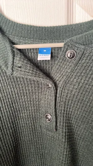Old Navy Waffle Knit Long Sleeve Henley thumbnail 3