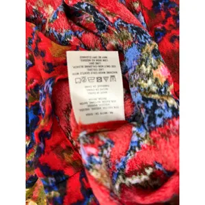 Maeve Anthropologie Dress XS Red Tunic Abstract Print V Neck Mini thumbnail 5