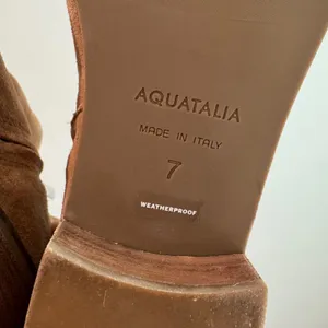 Aquatalia Reeta Tan Brown Weatherproof Suede Ankle Boots Made in Italy Womens 7 thumbnail 5