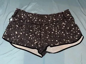 Smartwool Merinosport Lined Black and White Athletic Shorts with Speckled Design thumbnail 1
