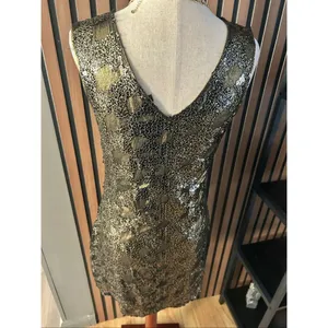 Express NYE sequin gold and black dress size XS thumbnail 3