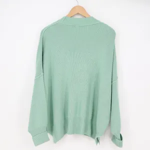 Free People Sweater Women's XS Easy Street Sage Green Ribbed Mock Neck Excellent thumbnail 5