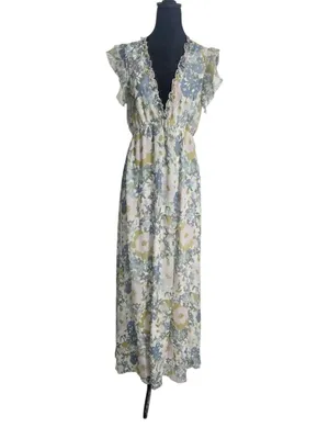 Baltic Born Size Medium Dress Slit Floral Boho Wedding Party Holidays thumbnail 2
