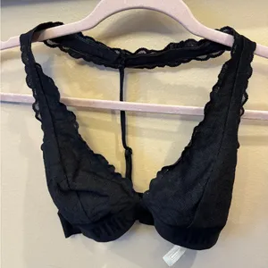 Victoria’s Secret PINK All Black Lace Bralette Y2K XS. Extra small.‎ thumbnail 1