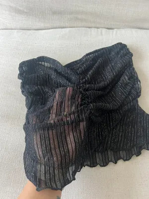 Black Mesh Glitter Skirt Cover Up thumbnail 5