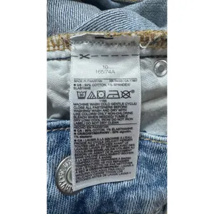 Old Navy OG Straight High Rise Jean Shorts Womens 10‎ Blue Denim Cutoff Raw Hem thumbnail 4