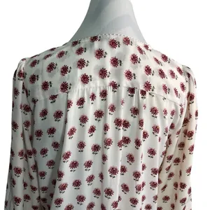 Loft Floral Eyelet Blouse White M thumbnail 13