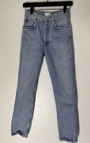 agolde riley crop Jeans Size 24 Light‎ Wash thumbnail 1