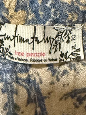 Free People Blue and Tan Printed Maxi Dress xl thumbnail 2