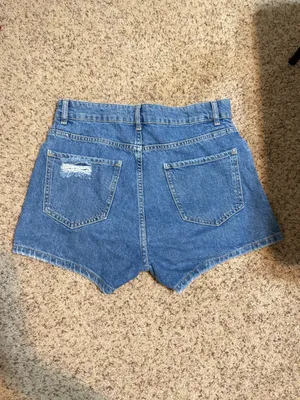 Zara Denim Wrap-Front Skort Size Medium - Blue thumbnail 3