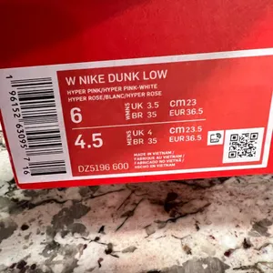 Nike Dunk Low Hyper Pink Sneakers Brand NEW ♨️ Womens Size W 6 M 4.5 Shoes Retro thumbnail 2