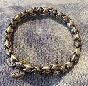 EUC Alex and Ani Vintage 66 Snake Silver Bracelet thumbnail 1