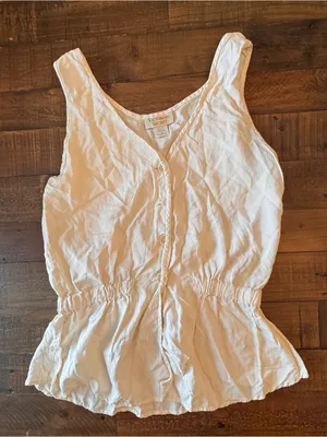 VS Button-Front Peplum Tank Top thumbnail 1