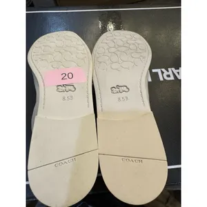 Coach Emilia Mary Jane Ballet Flat Shoes Women Size 8.5 Slip on Chalk Leather thumbnail 8